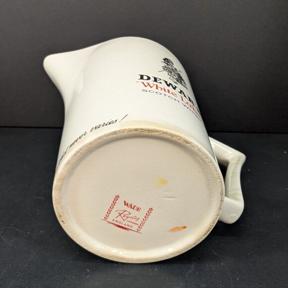 Dewar's White Label Scotch Whisky White Pub Jug Water Jug Wade Regicor - Picture 8 of 8